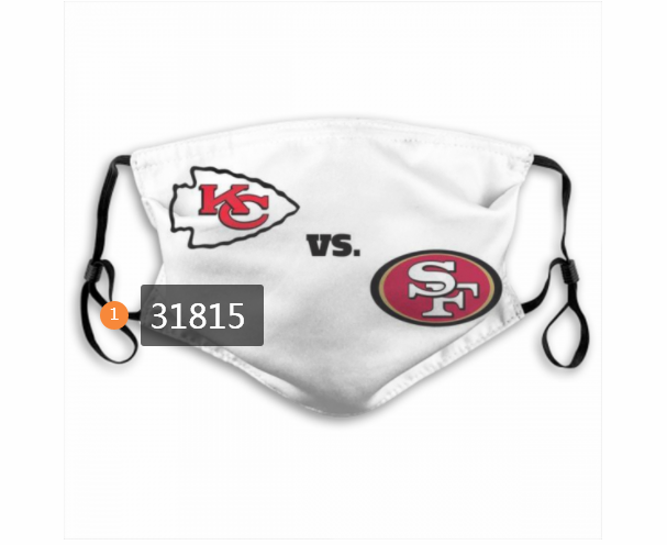 NFL Kansas City Chiefs  1402020 Dust mask with filter->nfl dust mask->Sports Accessory